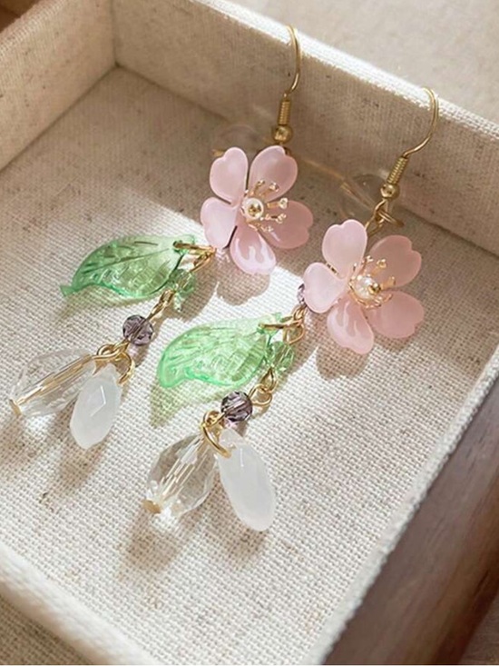 Anthropologie Jewelry - Delicate Pink Flower Earrings A1830